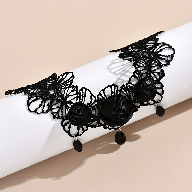 Basic Lace Flower Cut-Out Anklet, Elegant Accessory
